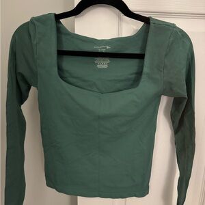 Free People Teal Long Sleeve Top